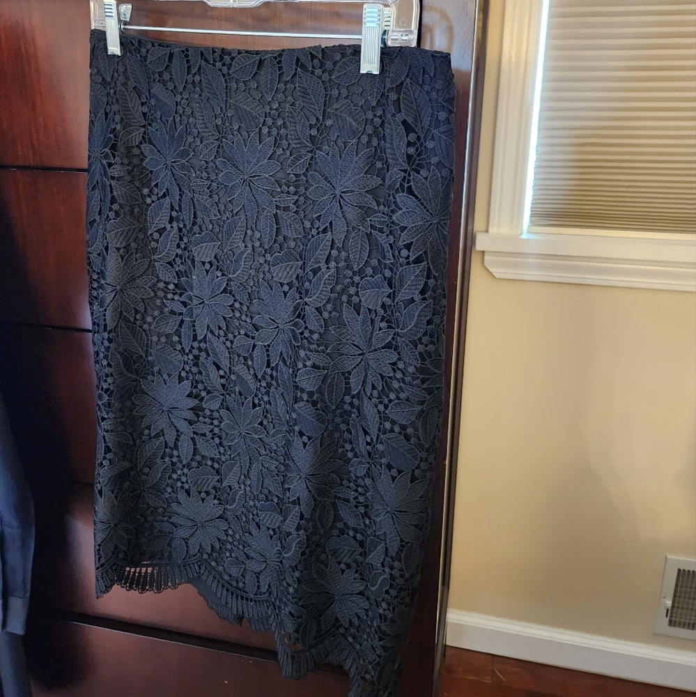 Talbots RSVP Black Lace Skirt